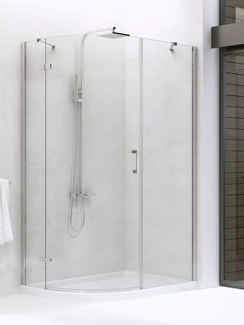 New Trendy New Merana Kabina Prysznicowa Narożna Asymetryczna Drzwi Uchylne Pojedyncze Lewe 100x80 cm (K-0333)